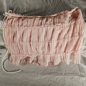 Edikted NWT Pink Ruffled Mini Skirt